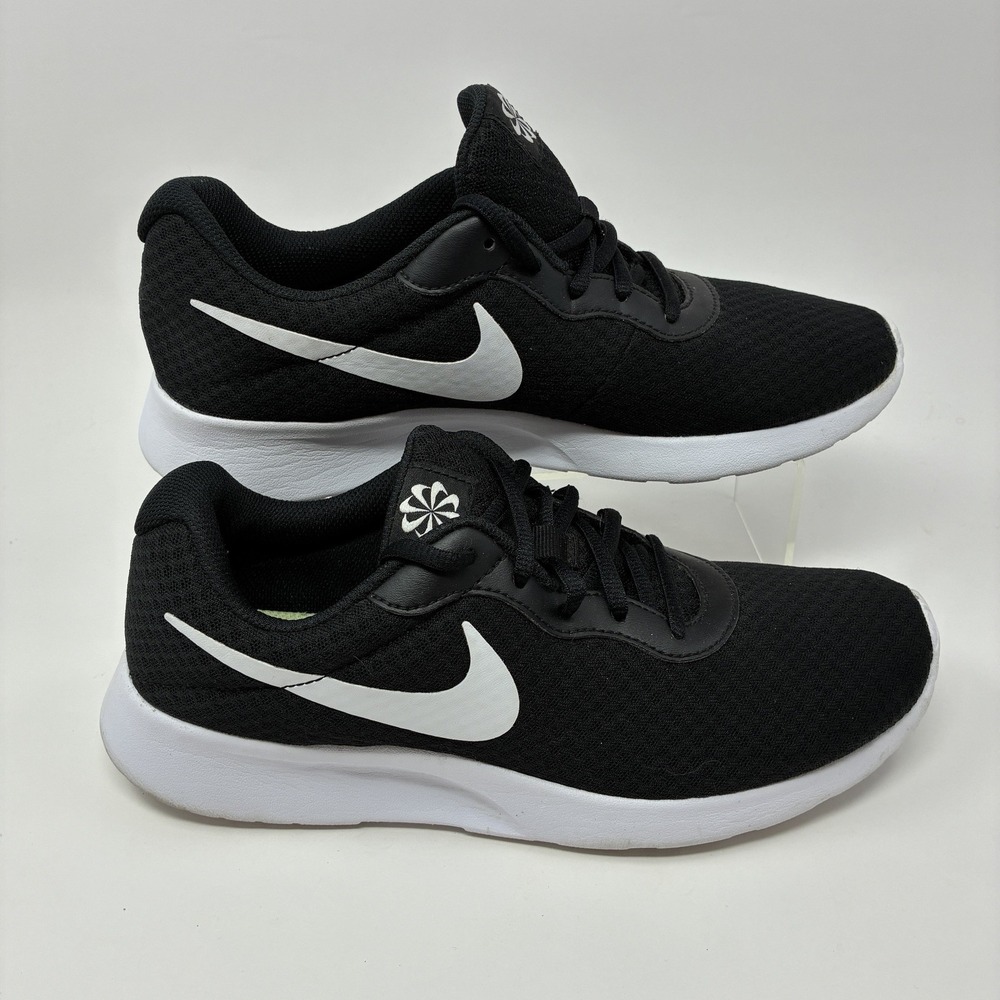 Nike Tanjun DJ6258-003 Men's 7.5 Black White Mesh Low Top Sneakers Shoes